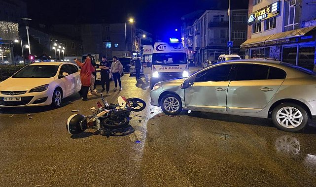 Ankara'da motosikletle otomobil çarpıştı: 1 yaralı