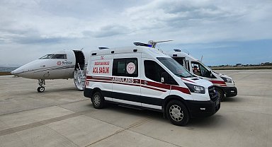 Aort koarktasyon hastası bebek uçak ambulansla İstanbul'a sevk edildi