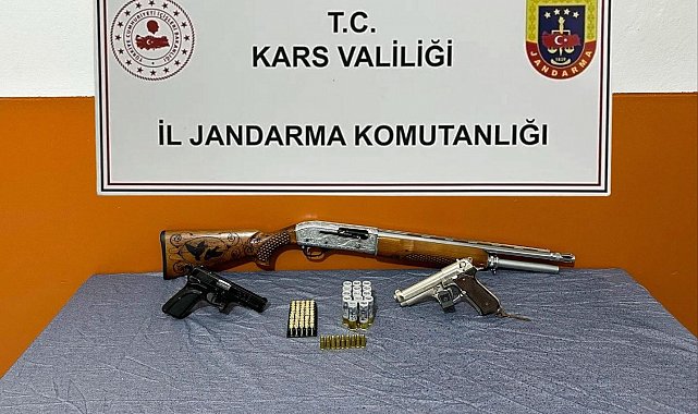 Arpaçay'da silah ele geçirildi