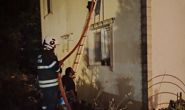 Arsuz'da müstakil evde yangın