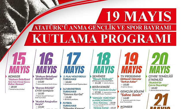 Atakum Belediyesi'nden 19 Mayıs programı