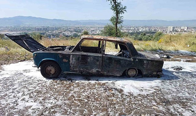 Aydın'da otomobil küle döndü