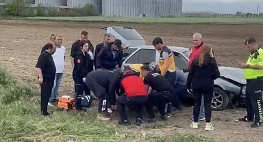 Babaeski'de trafik kazası: 1 yaralı