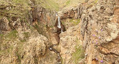 Baharın gelmesiyle şelalenin mest eden görüntüsü ortaya çıktı
