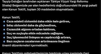 Bakan Tunç: "İlk yargı paketi olan kanun teklifi toplam 30 maddeden oluşmaktadır"