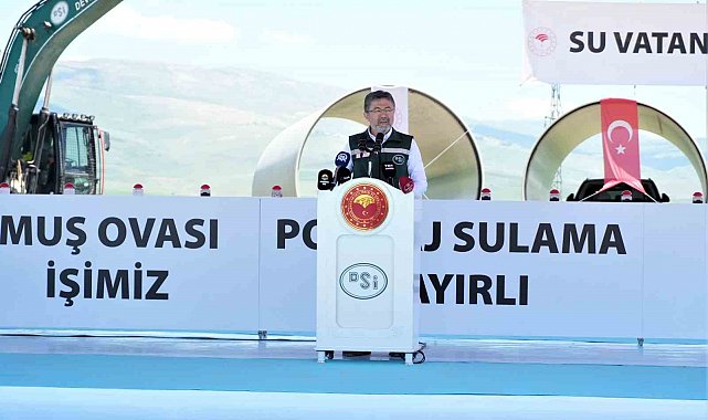 Bakan Yumaklı, "Muş Ovası Pompaj Sulama 1. Etap" inşaatı temel atma törenine katıldı