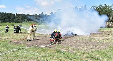 Balıkesir'de itfaiyeden yangına ilk müdahale eğitimi