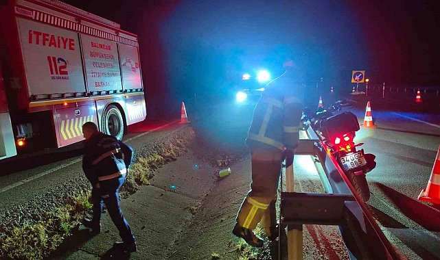 Balıkesir'de motosiklet kazası: 1 kişi hayatını kaybetti