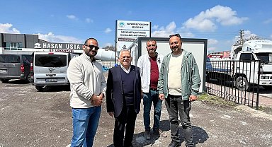 Başkan Büyükkılıç, Anbar'da cami inşaatını inceledi