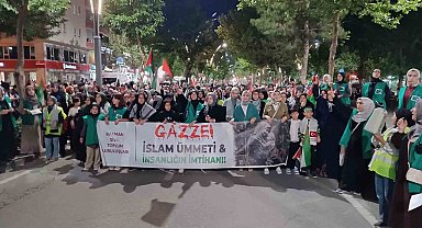 Batman'da binlerce kişi Gazze için yürüdü