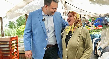 Beşiktaş Belediyesi Başkan Vekili Rasim Şişman Konaklar Pazarı'nı ziyaret etti