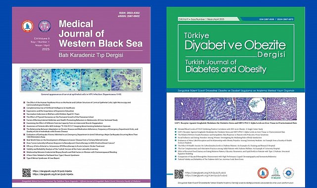 BEUN Batı Karadeniz Tıp Dergisi ile Türkiye Diyabet ve Obezite Dergisi'nin yeni sayıları yayımlandı