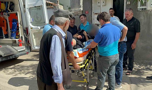 Bıçağın üzerine düşen şahıs yaralandı