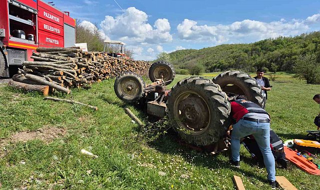 Bilecik'te traktör kazası, 1 kişi yaralandı