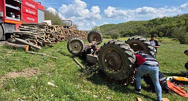 Bilecik'te traktör kazası, 1 kişi yaralandı