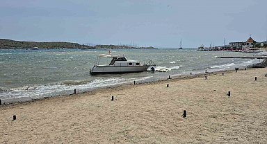 Bodrum'u fırtına vurdu