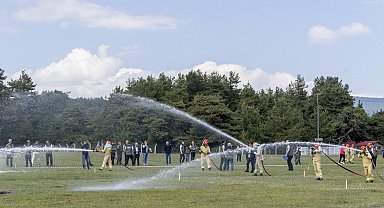 Bolu'da orman yangını ekipleri kıyasıya yarıştı: En hızlı ekip Dörtdivan'dan çıktı