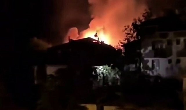 Boyabat'ta ev yangını