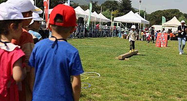 Bursa Uluslararası Spor Festivali'nde çocuklar doyasıya eğlendi