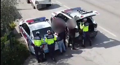 Bursa'da jandarmadan havadan ve karadan denetim