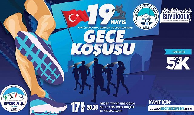 Büyükşehir Spor A.Ş.'den 19 Mayıs Gece Koşusu