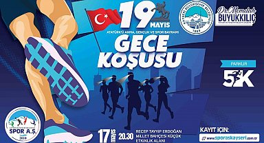 Büyükşehir Spor A.Ş.'den 19 Mayıs Gece Koşusu