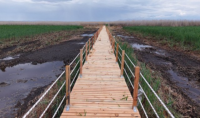 Büyükşehir, Sultan Sazlığı'ndaki yol yenileme çalışmasını tamamladı
