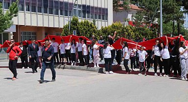 Çankırı'da gençler 19 Mayıs için yürüdü