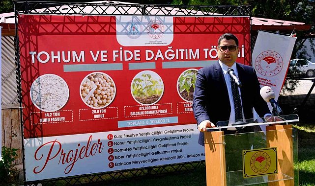 Çiftçilere domates fidesi dağıtımı yapıldı