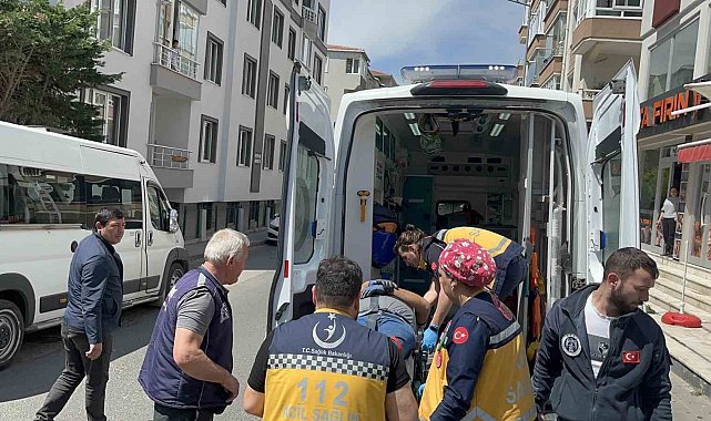 Çorlu'da 1,5 metre yükseklikten düşen işçi yaralandı