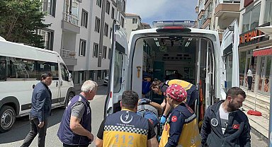 Çorlu'da 1,5 metre yükseklikten düşen işçi yaralandı