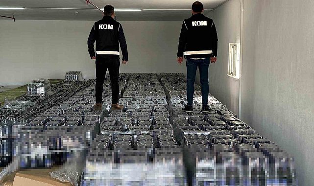 Cumhuriyet tarihinin en büyük alkol kaçakçılığı operasyonunun görüntüleri ortaya çıktı