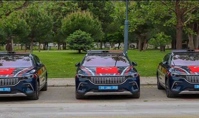 Denizli İl Jandarma Komutanlığı envanterine 3 adet TOGG eklendi