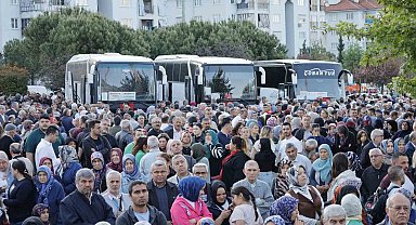 Denizli'nin ilk hac kafilesi dualarla kutsal topraklara uğurlandı