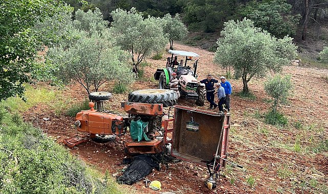 Devrilen traktörün altında kalan yaşlı kadın hayatını kaybetti