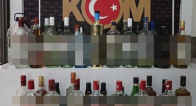Didim'de kaçak içki operasyonu