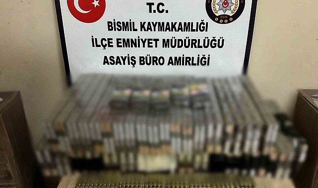Diyarbakır'da 360 paket bandrolsuz tütün mamülleri ve 400 adet tabanca fişeği ele geçirildi