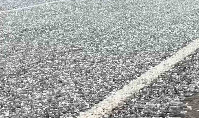 Doski Vadisi'nde misket büyüklüğünde dolu yağdı