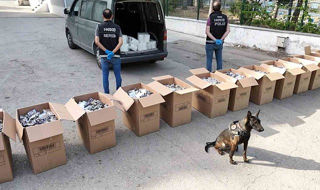 Dronla takip edilip operasyon yapıldı, koli koli uyuşturucu çıktı