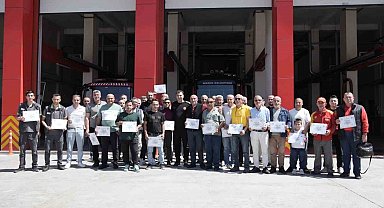 Düzce'de akaryakıt istasyonu çalışanlarına yangın eğitimi