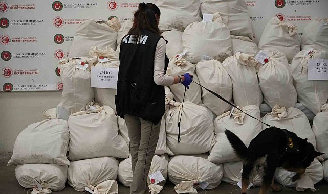 Edirne Kapıkule'de X-ray taraması yapılan otobüste 233 kilo esrar ele geçirildi