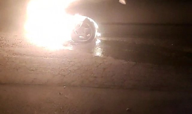 Elazığ'da araç yangını