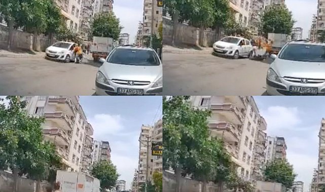 Elektrikli bisikletle otomobile çarptılar: O anlar kamerada