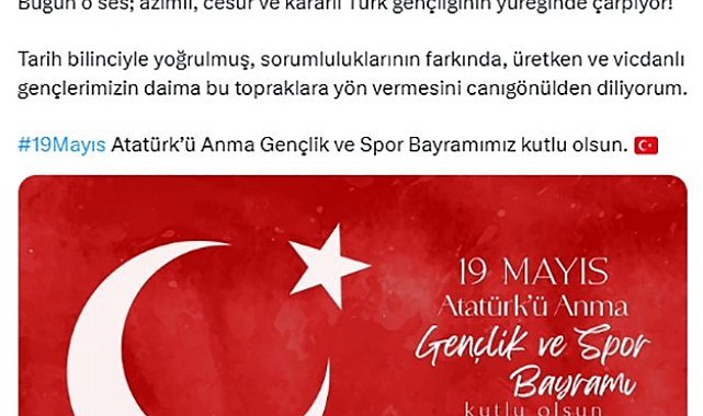 Emine Erdoğan, 19 Mayıs Atatürk'ü Anma Gençlik ve Spor Bayramı'nı kutladı