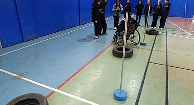 Engellileri daha iyi anlamak için okulda "Empati Parkuru" kuruldu