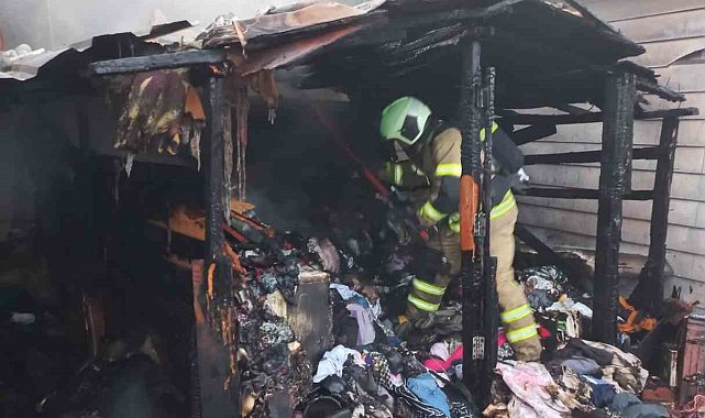 Erdek'te yangın: Konteyner ev kullanılamaz hale geldi