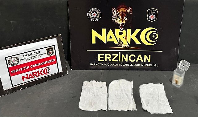 Erzincan'da bir miktar uyuşturucu ele geçirildi