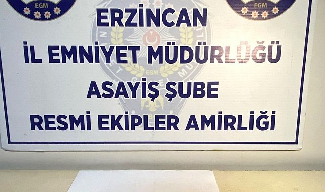 Erzincan'da uyuşturucu madde ele geçirildi