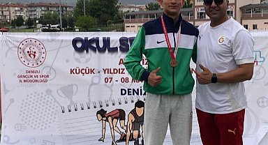 Erzincanlı atlet Türkiye üçüncüsü oldu
