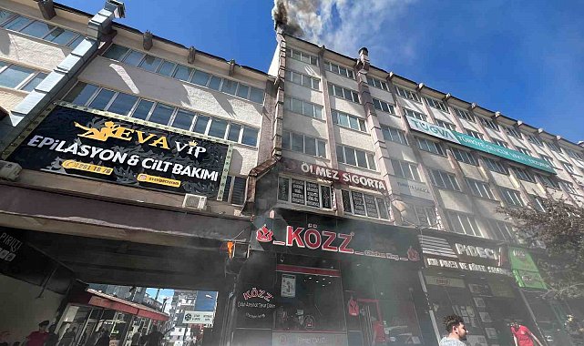 Erzurum'da korkutan baca yangını